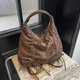 thumbnail image 2 of Bolso grande plisado retro de otoño para mujer, nueva mochila con lazo de moda 2024, bolso de mano multiusos versátil, 2 of 5