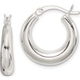 thumbnail image 1 of Sterling Silver Polished Hoop Earrings (20 X 20) Made In India qe1996, 1 of 5