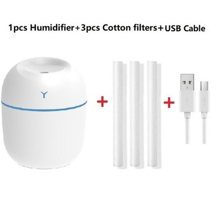 

Ultrasonic Mini Air Humidifier Aromatherapy Humidifiers Diffuser for Home Car Portable USB Fogger Mist Maker with LED Night Lamp