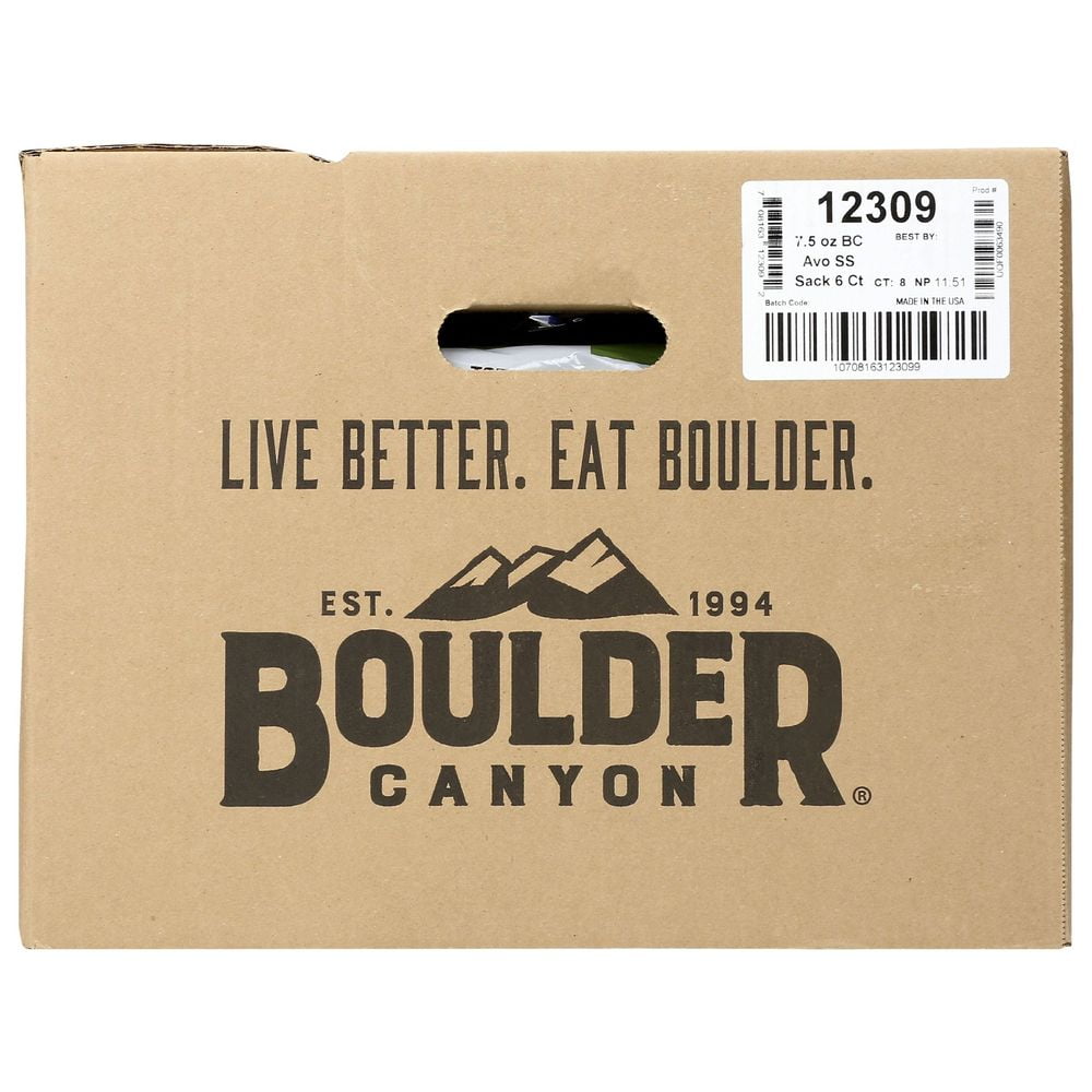Boulder Canyon Avocado Oil Classic Sea Salt Potato Chips, 1.25 Ounce -- 48 per Case.