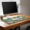thumbnail image 6 of Gaming Mouse Pad Game Mat Pc Mouse Pads Large Desk Pads Computer Desk Pad Waterproof Non-Slip Rubber Base 35.4" X 15.7" for Game Office, Watercolor Tropical Palm Tree with Flamingo, 6 of 6