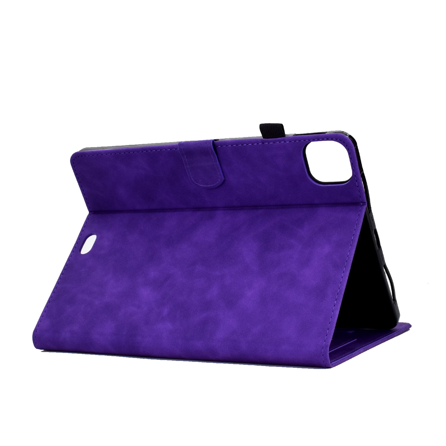 Allytechgroup iPad Pro 11 2024 M4 Case Cover, Eiffel Tower Butterfly Embossed Stylish Bumper Auto Sleep Wake Protective Kickstand Slim Fit Pencil Holder Case for Apple iPad 11 Inch Pro 2024, Purple