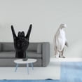 thumbnail image 2 of Escultura creativa de pingüino con gesto de mano, estatua única de de animal, adorno de resina coleccionable para dormitorio, restaurante, decora, 2 of 8