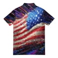 thumbnail image 4 of Men's USA 250th Anniversary American Flag Stars Polo Shirt Patriotic Casual Short Sleeve America 250 Merchandise, 4 of 6