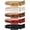Black+red+brown+beige+khaki, variant on 5 Pack Women Skinny Leather Belt Thin Waist No Hole Belt for Ladies Jeans Dress Pants