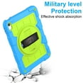 thumbnail image 6 of Dteck for iPad 10th Generation Case 2022 10.9 Inch with Soft TPU Screen Protector, Heavy Duty Rugged Protective Kids 10th Gen iPad Cover with Rotating Stand Hand/Shoulder Strap,Blue Green, 6 of 6