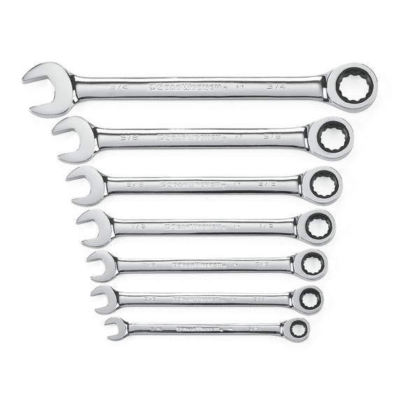 GearWrench 7-Piece Ratcheting Combination SAE Wrench Set, 12 Point