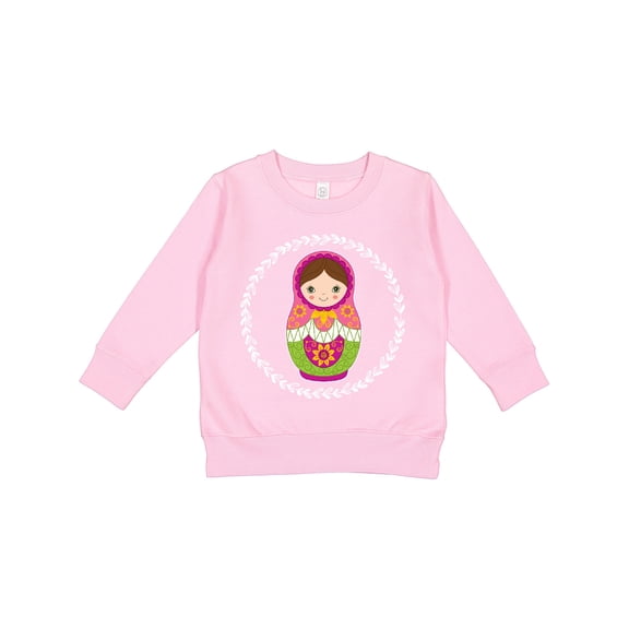 Inktastic Matryoshka Russian Cute Pink Nesting Doll Toddler Sweatshirt