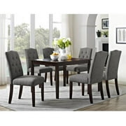 Better Homes and Gardens 7-Piece Dining Set with Upholstered Chairs in Grey Finish