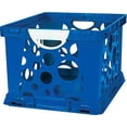 thumbnail image 3 of Storex Plastic File Crate with Handles, Letter/Legal Size, Blue/White, 3-Pack, 3 of 4