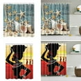 thumbnail image 5 of Afro Girl/Tropics Beach Sea Sand Shells Shower Curtain Waterproof Polyester Fabric Shower Curtain 59x70.8 inches, 5 of 8