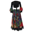thumbnail image 1 of Maxi bohemia para mujer Hippie Gypsy Boho Dress Belly Dance Costume Bra con Negro Zulema Falda gitana tribal, 1 of 8