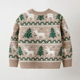 thumbnail image 4 of Bysome Baby Infant Toddler Boy Sweater Reindeer For Girls In Autumn Winter Knitted Pullover Long Sleeve Crew Neck Cute Print Kids Sweaters Beige Size 2-3 Years, 4 of 8