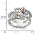 thumbnail image 2 of Sterling Silver & Pink Vermeil Polished CZ Ring QR2078, 2 of 2