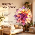 thumbnail image 3 of 6in Suncatcher Window Hanging Decor, Bohemian Flower Colorful Pendant for Home, Garden, Gifts, 3 of 6