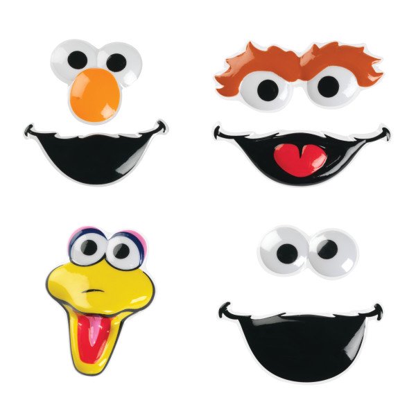 big bird cookie monster oscar and elmo cake topper pop top faces cake topper set 40059 walmart com