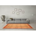 thumbnail image 3 of Ahgly Company Indoor Round Abstract Orange Modern Area Rugs, 4' Round, 3 of 4