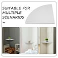 thumbnail image 4 of KAKOWELY Fan Shape Wall Corner Shelf Set Wall-mounted Corner Storage Rack Triangle Storage Holder - 30cm (White),16.14"X11.81"X0.31", 4 of 4