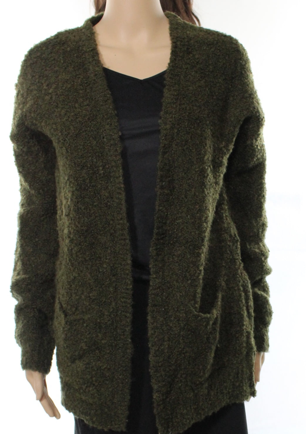green fuzzy sweater