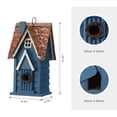 thumbnail image 3 of Casita de Pájaros de Madera Colgante Glitzhome GH90096 Azul 17x14x31 cm, 3 of 7