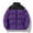 Purple, variant on Womens Color Block Puffer Down Jacket Puffy Jacket Stand Collar Windproof Puffer Jackets Quilted Ski Bubble Down Coat Warm Thicken Windproof Winter Coat Ski Travel Outwear