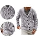 thumbnail image 5 of Minnieouse Suéter informal para hombre frío invierno otoño térmico cuello en V manga larga tejido cálido Top cárdigan accesorio trabajo diario Camisetas XXL Minnieouse AP014391-04, 5 of 6