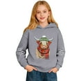 thumbnail image 3 of Gyujnb Youth Hoodie Shaggy Cow Print Cool Warm Versatile Pullover for Daily Casual Outings (Toddler, Big Boys),11-12 Years, 3 of 7