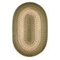 thumbnail image 1 of Green Indoor & Outdoor Rug, Braided Textured Design, 7Ft. X 9Ft. Oval Sunroom/Porch Carpet, 1 of 2