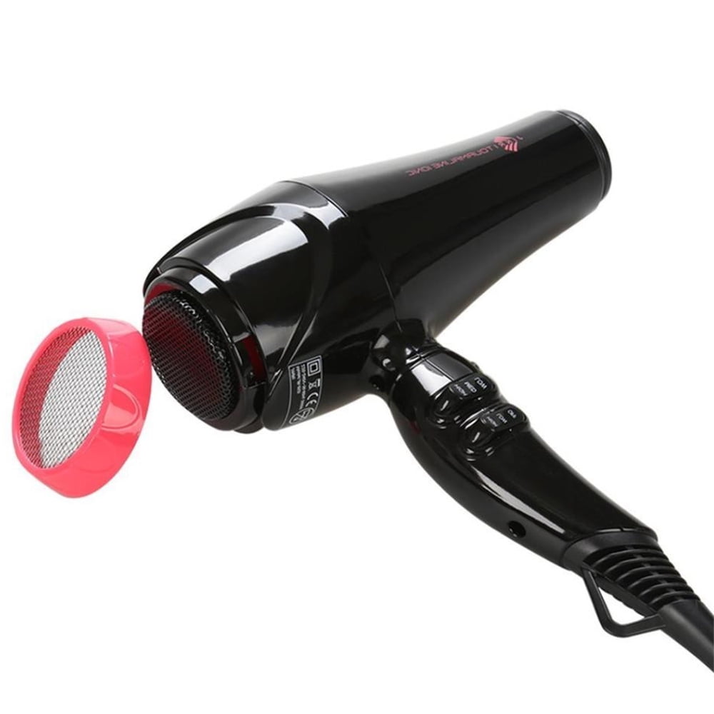 Powerful Salon Hair Dryer Black Negative Ionic Blow Dryer with Nozzle