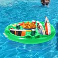 thumbnail image 4 of Portavasos Inflable PVC Beach Table Bar Bandeja Flotador Seguro Summer Pool Party Decoraciones (Verde), 4 of 8