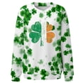 thumbnail image 2 of Xuyuer St. Patrick's Day Sweatshirts for Women Shamrock Shirt Clover Printed Irish Gift Casual Loose Long Sleeve Fit Tops, 2 of 5