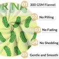 thumbnail image 4 of LHSHID Personalized Pickle Blanket Gifts with Name Text Funny Throw Blanket for Adults Kids Lightweight Plush Soft Cozy Warm Flannel Blankets for Bed Couch, 4 of 7