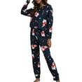 thumbnail image 3 of Diconna Ensemble de Pyjama de Noël pour Femmes 2 Pcs Chandail à Manches Longues à Col Rond et Pantalon à Taille Élastique Ensemble de Pyjama, 3 of 8