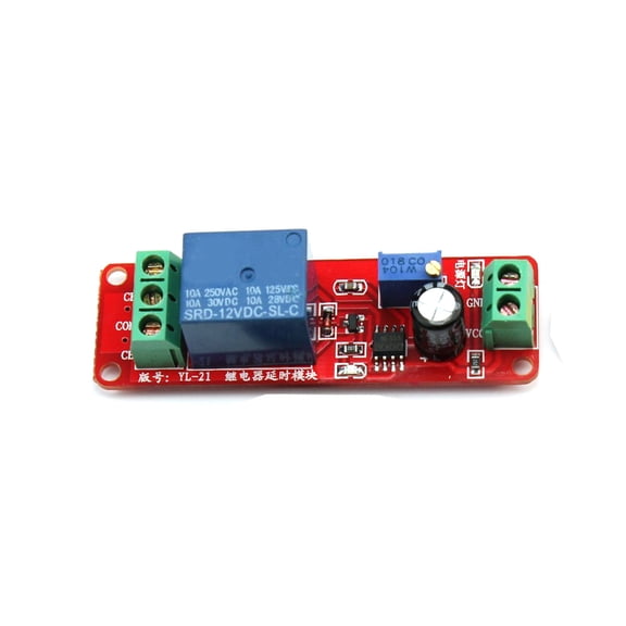 BESTYASH NE555 Adjustable Delay Timer Relay Module 0-10 Seconds DC 12V Multi-Color for Home Electronics Projects