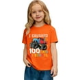 thumbnail image 3 of Gelikeya I Crushed 100 Days of School T Shirt Toddler Kids Funny Truck Graphic Tee Short Sleeve Soft Comfortable Tops Summer Wear Orange, 6-7 Years, 3 of 8