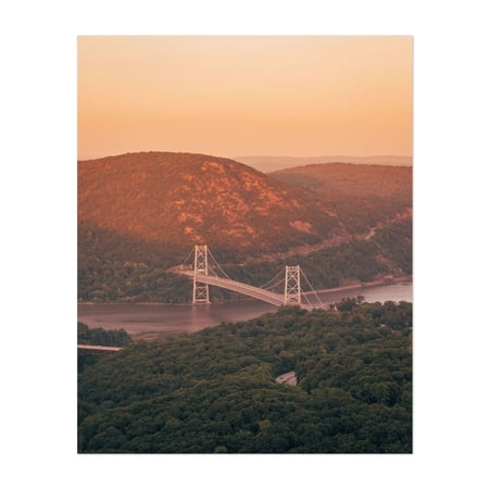 Bear Mountain Bridge from Popolopen Torne 02 - New York Photography Unframed Wall Art Print 8 x 10 inches