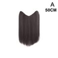 thumbnail image 1 of Wig Big Wave Hair Extension Straight Long Clip In Hair Extensions Black Brown High Tempreture Synthe, 1 of 8