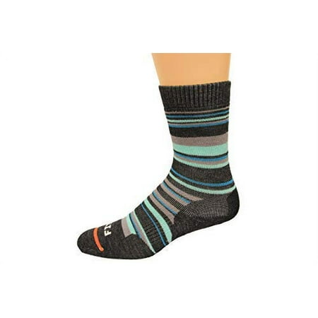 

FITS Medium Hiker - Crew: Hiking Socks for Camping Trails Trekking Fishing Hunting and Outdoors Charcoal - M