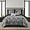 Black Sliver, variant on Grand Avenue Black and Red Comforter Set Queen Size, 7 Piece Jacquard Floral Bedding Set, All Season, Ultra-Soft, Matching Pillows & Shams, Bed Skirt
