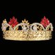 thumbnail image 4 of Tiara de Rhinestone Princesa Nupcial Decoración Bricolaje Coser de utilizar Oro, 4 of 9