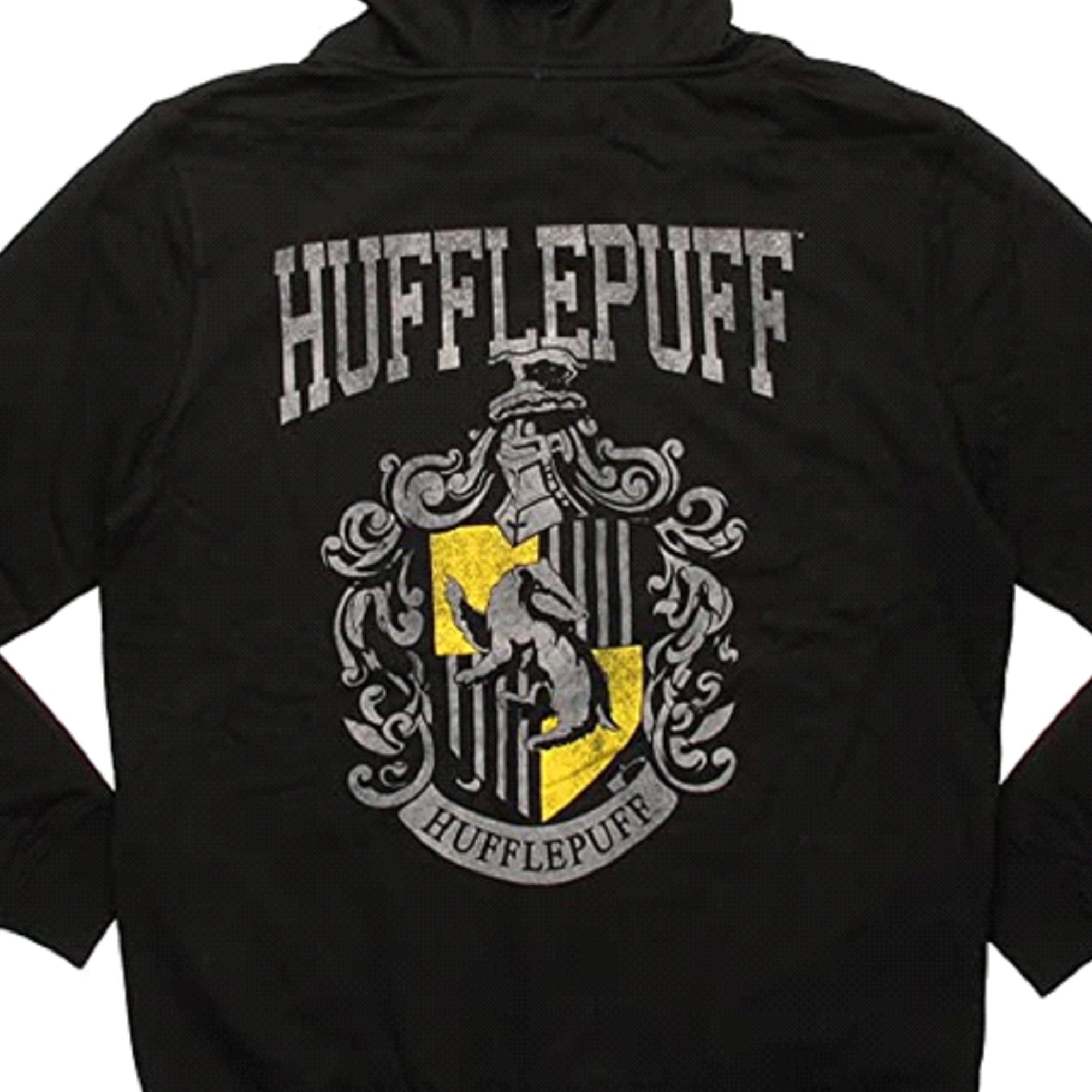 Harry Potter Hufflepuff Crest Adult Unisex Hoodie - size Large