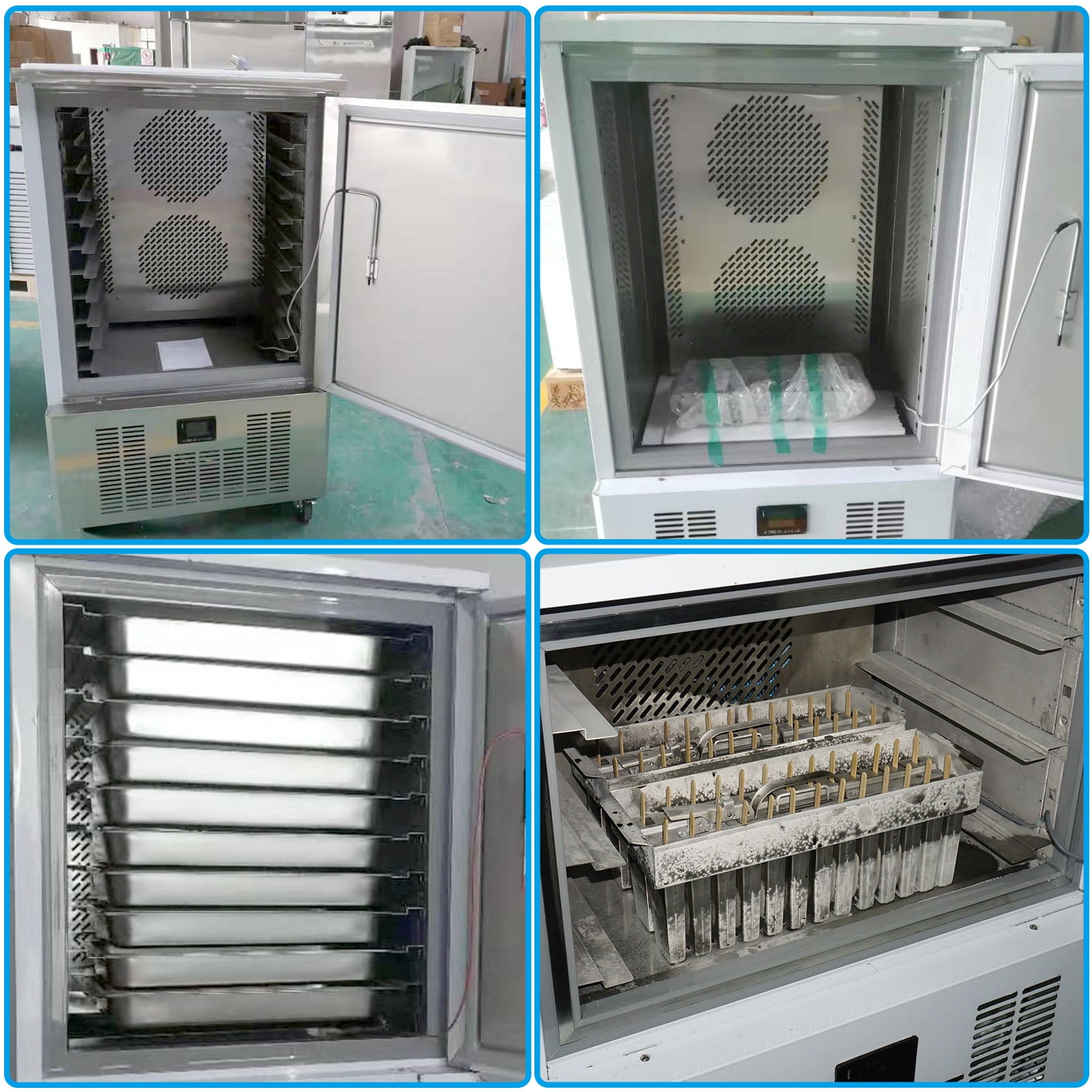 Kolice Commercial 10 Trays Blast Chiller & Freezer, Dumpling Blast Freezer, Lowest Temperature: -40°F, for ice Cream, Fresh Meat, Chicken, Dessert in hotel, restaurant, school, canteens, catering