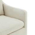thumbnail image 4 of CHITA Dining Arm Chair with Caster Wheels for Kitchen Fabric Upholstered Dining Room Chair, Linen, 4 of 12