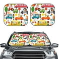 thumbnail image 2 of Haiem Transports With Animals Windshield Sun Shade: Universal Foldable 2-Piece Car Front Window Sunshade - Blocks Uv Rays, And Reduces Heat,Essential Car Accessory Small, 2 of 7
