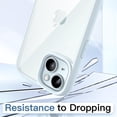 thumbnail image 4 of JETech Case for iPhone 15 6.1-Inch, Shockproof Phone Bumper Cover, Solid Color Matte TPU Frame, Anti-Scratch Clear Back (Blue), 4 of 6