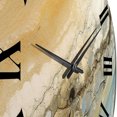 thumbnail image 3 of Designart "Aqua Symphony Beige Blue Harmony" Abstract Oversized Wall Clock, 3 of 6