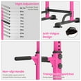 thumbnail image 2 of PROHIKER Power Tower Dip Station, Pull Up Bar Stand Power Rack with Backrest, Height Adjustable Strength Training Equipment for Fitness Home Workout, Pink, 2 of 8
