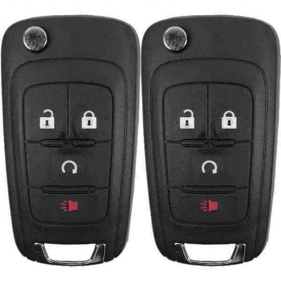 Keys4Less Replacement Flip Key Fob for 2017 Trax FCC KR55WK500733 Part Number 13585811 13585814 13504265 1351916 Pack of 2