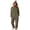 Army Green, variant on Xinsrenus Women's Cute Fleece Hooded Jumpsuit Loose Long Sleeve Warm Loungewear Fall Winter Casual Sleepwear