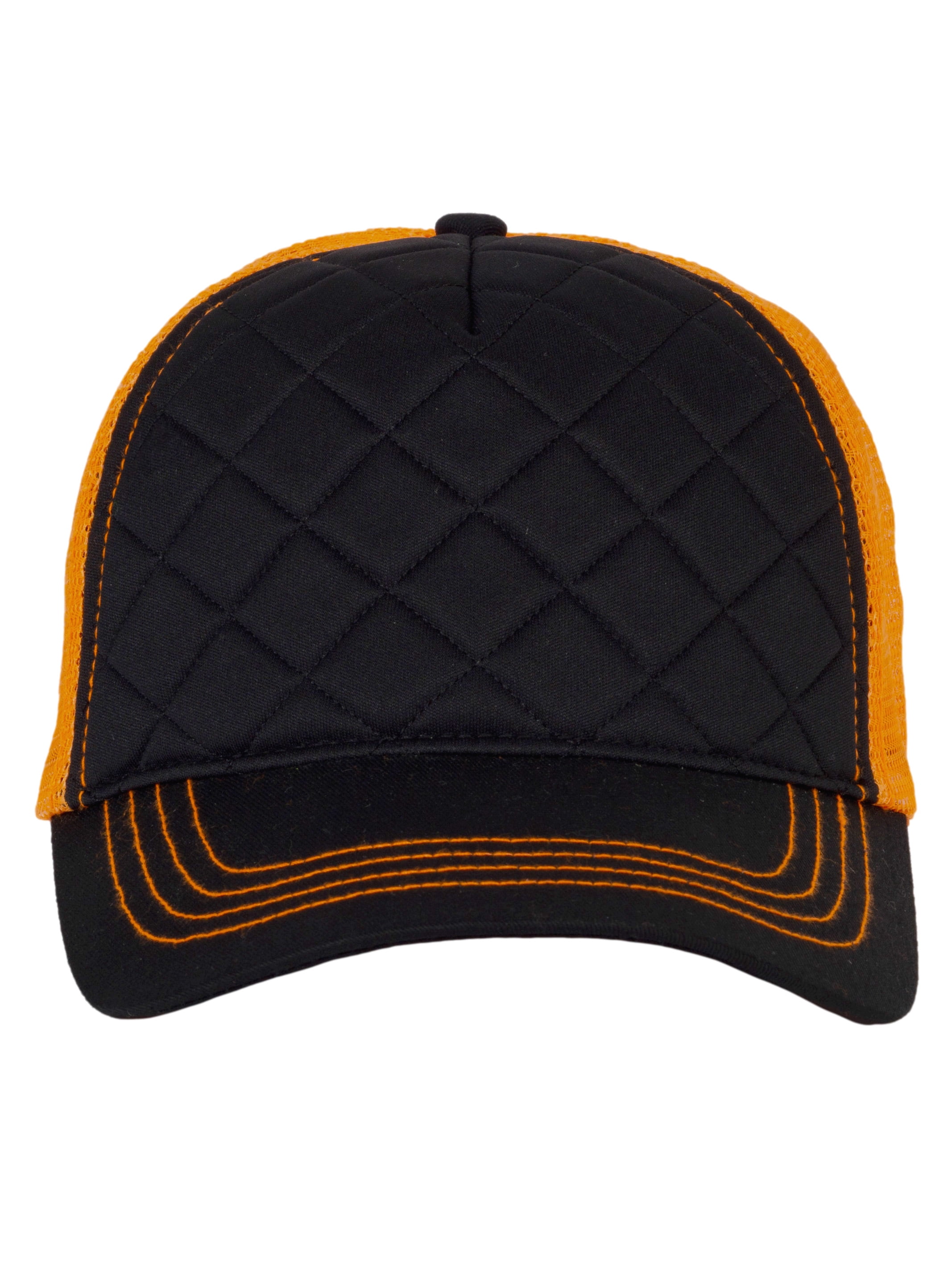 Top Headwear Neon Fashion Quilted Trucker Cap - Black/Neon